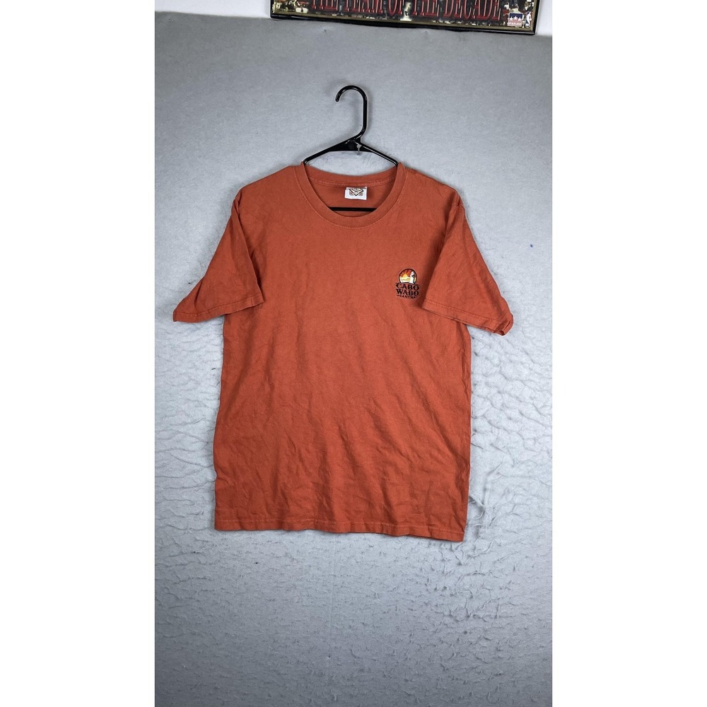 Yachtclub Shirt Mens Medium Orange Cabo Wabo Cantina Embroidered Tee T-Shirt